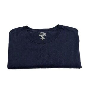 J Crew Essential T Shirt Men’s Blue Navy  Long Sleeve 100% Cotton Crewneck Sz XL